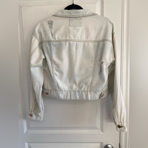 Light Washed Distressed Jean Jacket | NWT - Picture 3 of 9